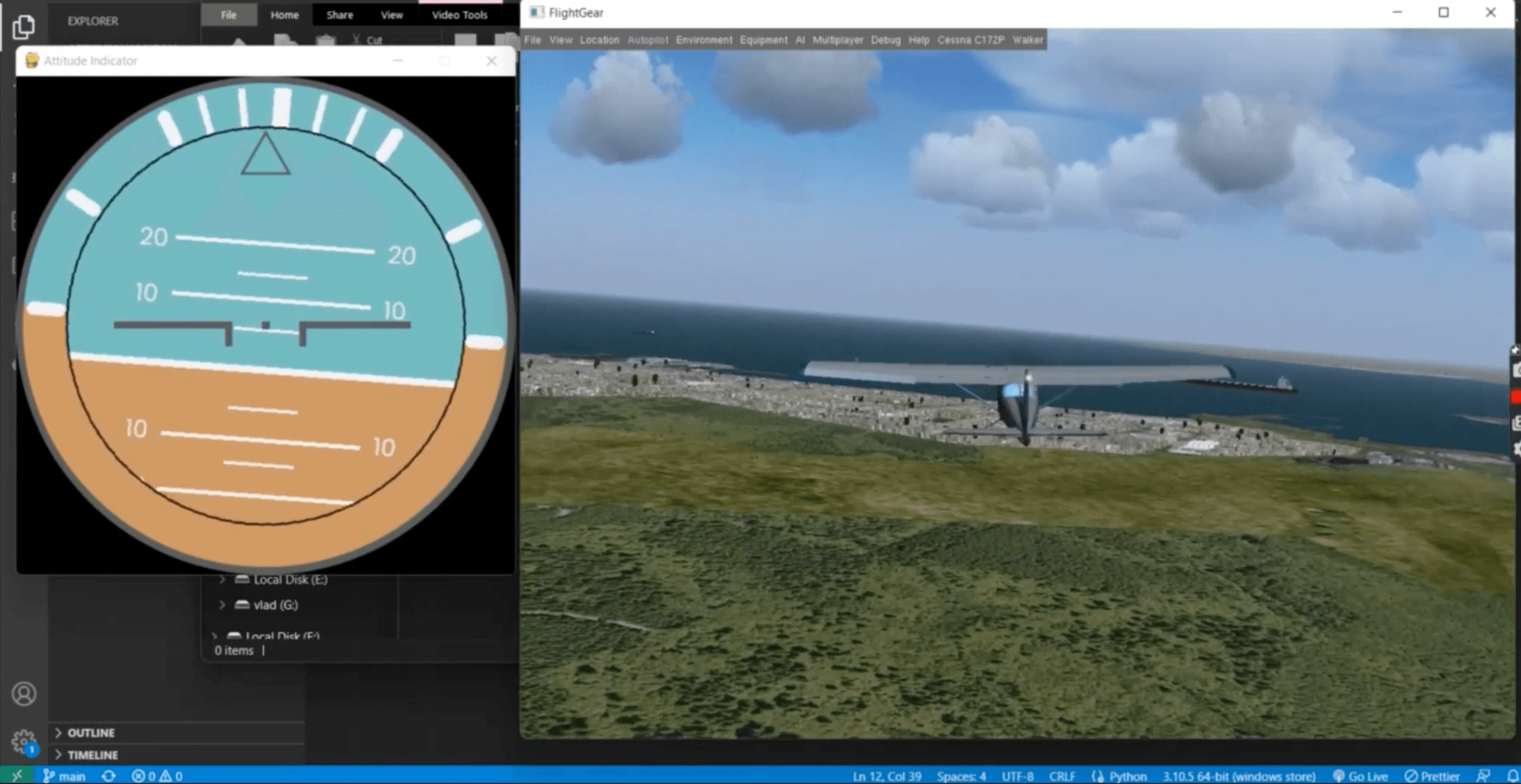 ARTIFICIAL HORIZON SIMULATOR